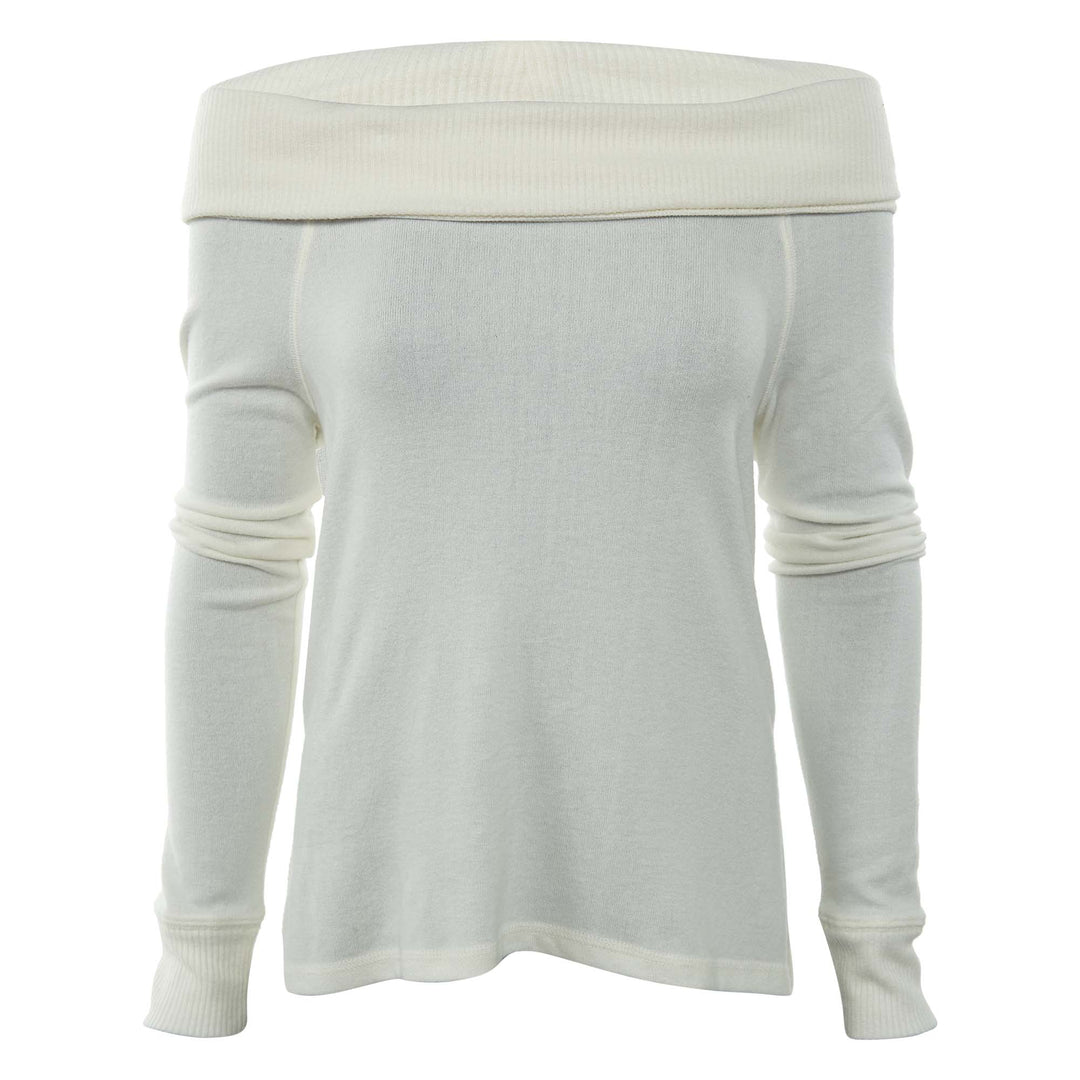 Abercrombie & Fitch Cozy Off-the-shoulder Tee Womens Style : 139-516-0460