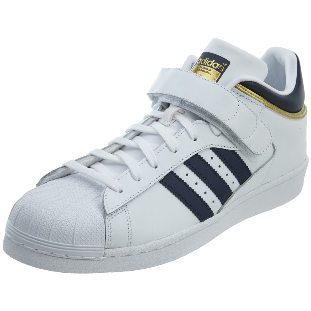 adidas Pro Shell White Navy-Gold Metallic
