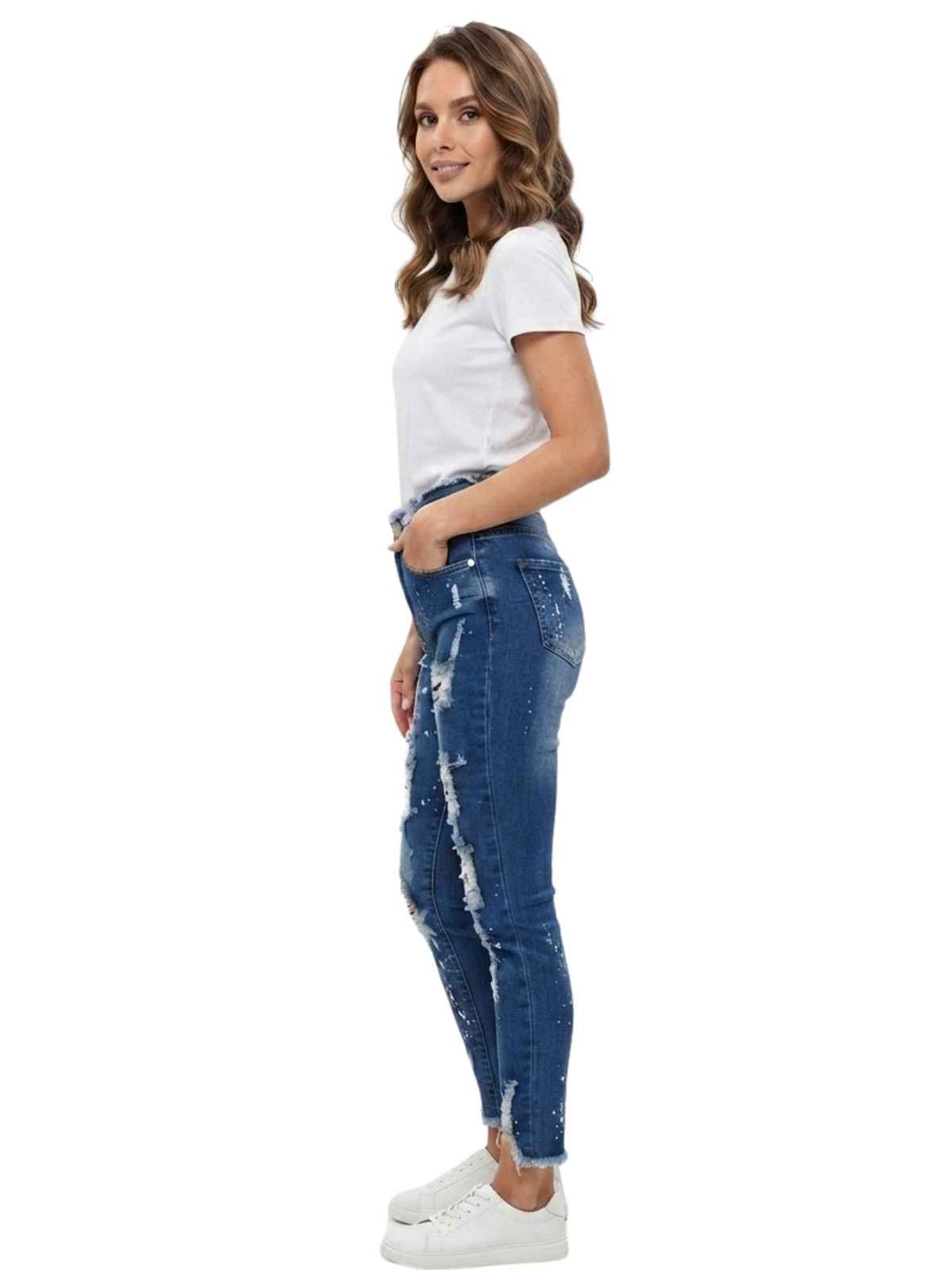 REDFOX JEANS Distressed Jeans