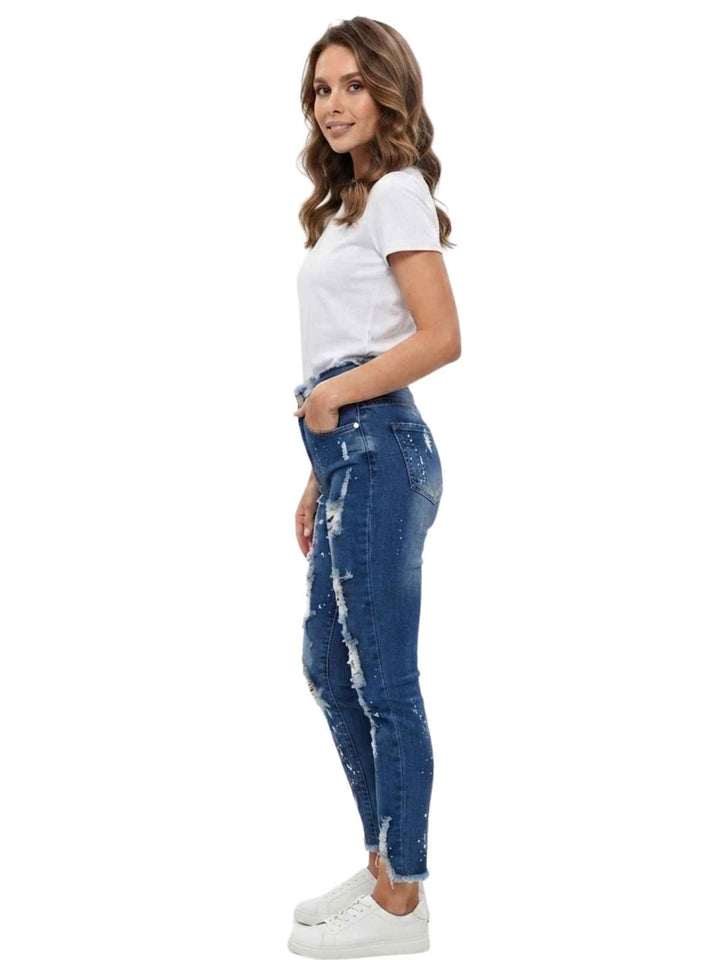 REDFOX JEANS Distressed Jeans