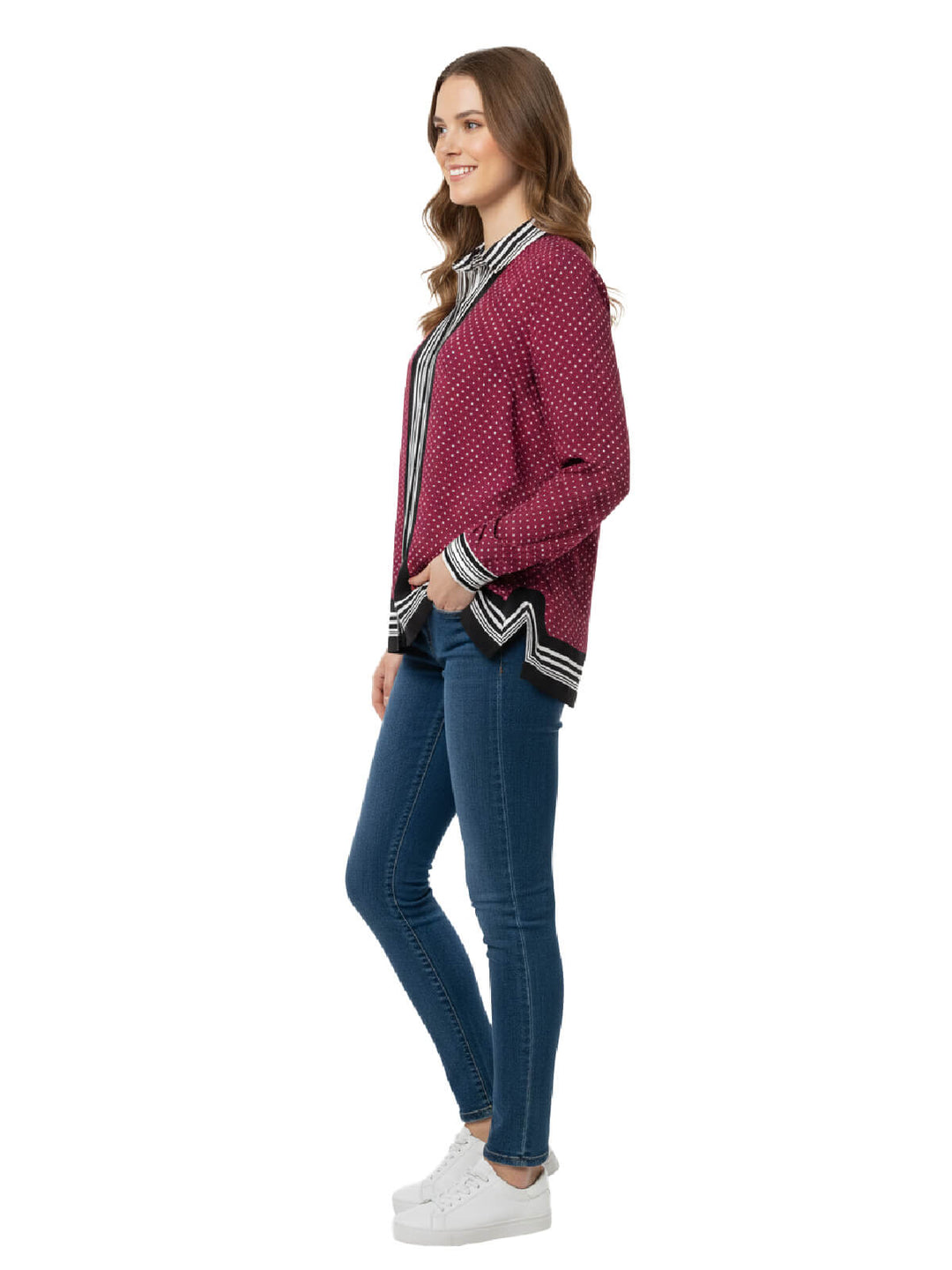 Alfred Dunner Pink Patterned Blouse