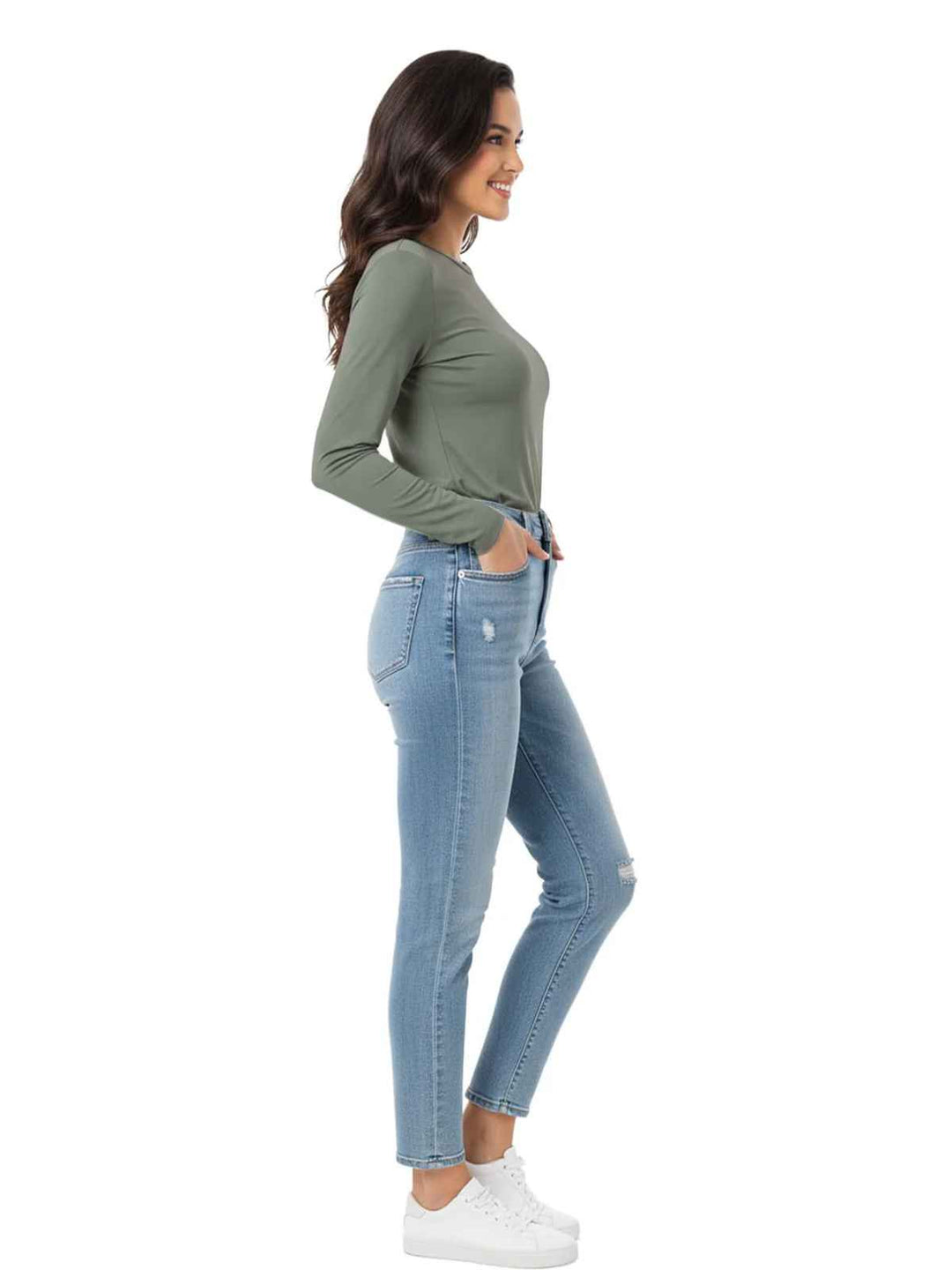 Olive Green Activewear Sweatshirt