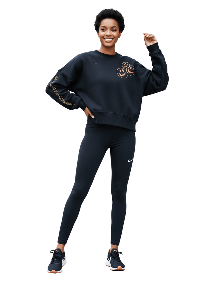 Nike Sportswear Smiley Fleece Sweatshirt Womens Style : Dq3543