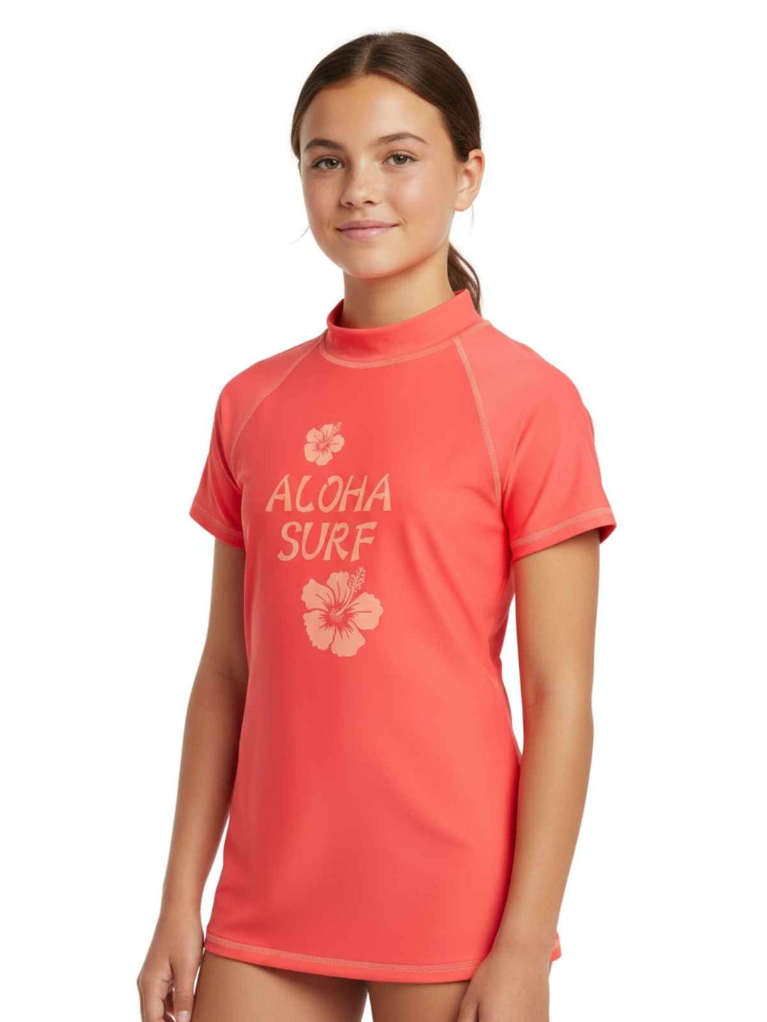 Sunspecs Aloha Surf Rash Guard Short Sleeve Crewneck Spandex T-Shirt Little Kids Style : RGJ