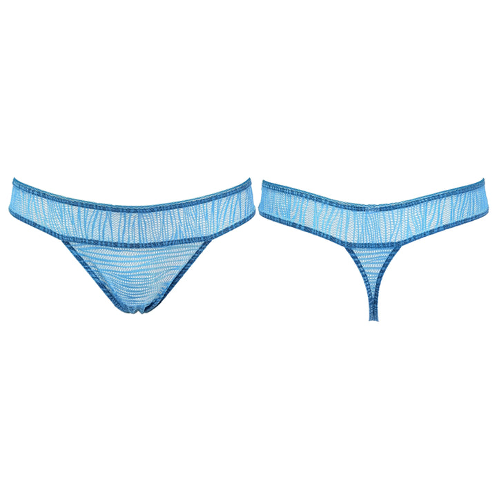 La Perla Daphne Lace Blue Thong Womens Style : 0019088-0062