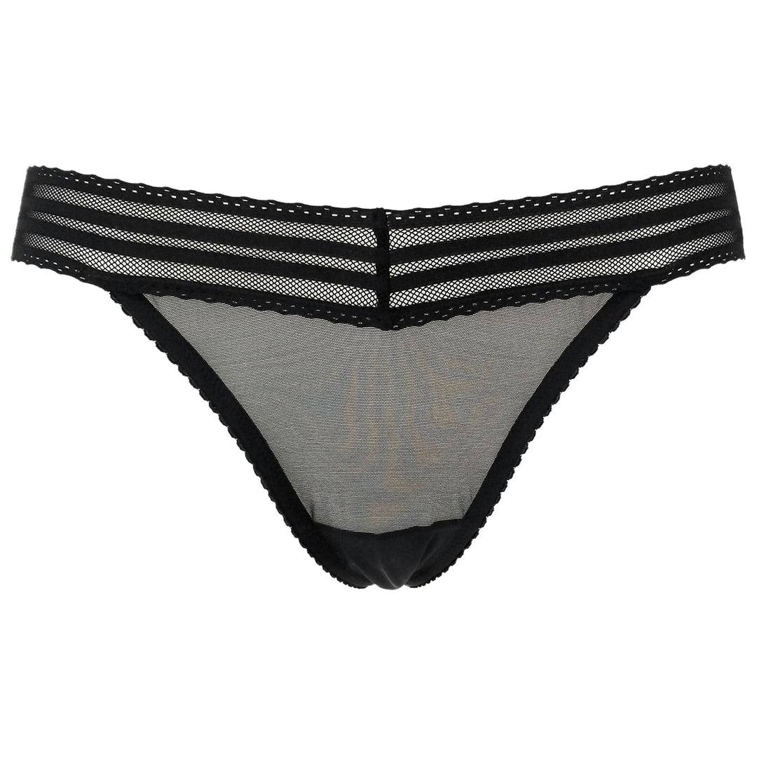 La Perla Daisy Black Mesh net Thong Womens Style : 0019107-0002
