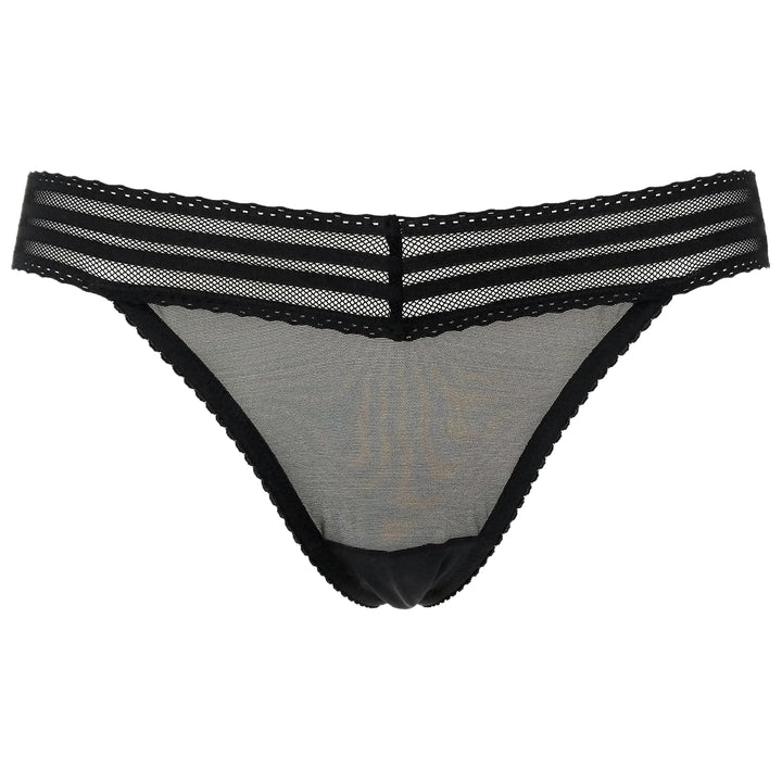 La Perla Daisy Black Mesh net Thong Womens Style : 0019107-0002