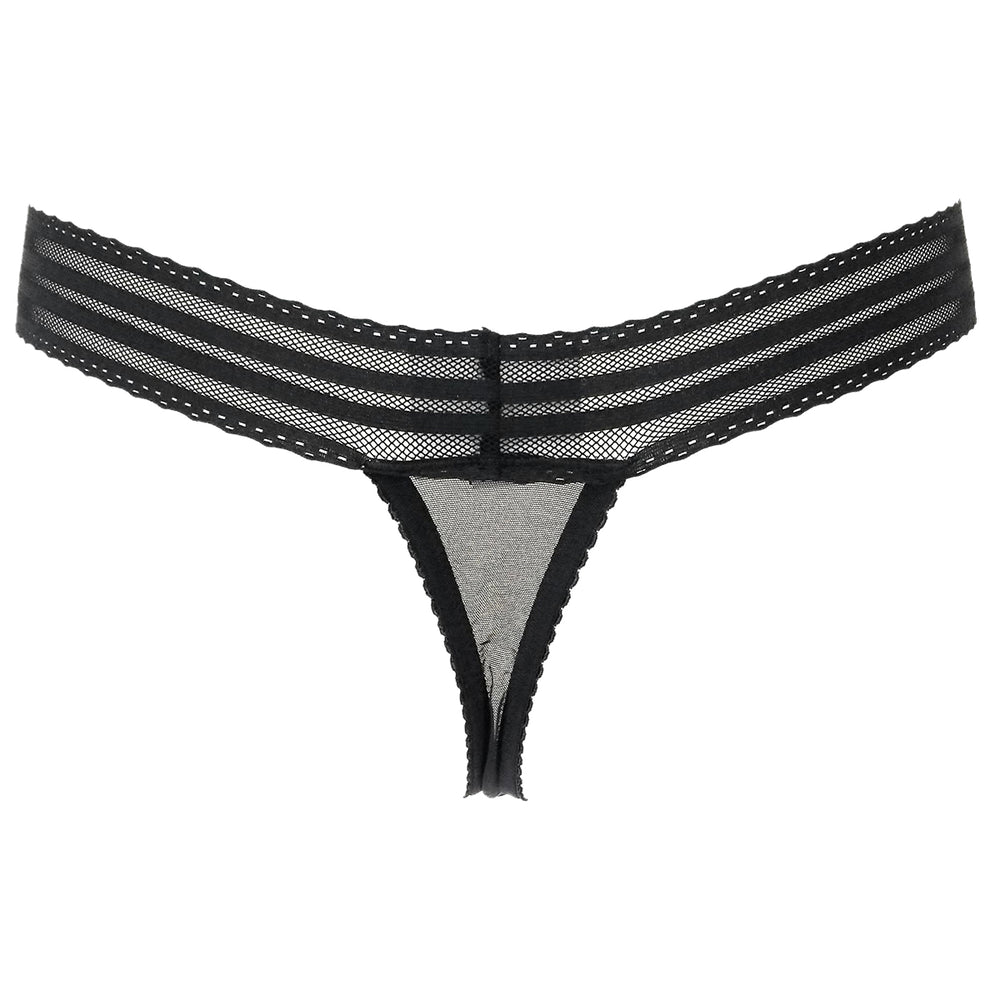 La Perla Daisy Black Mesh net Thong Womens Style : 0019107-0002