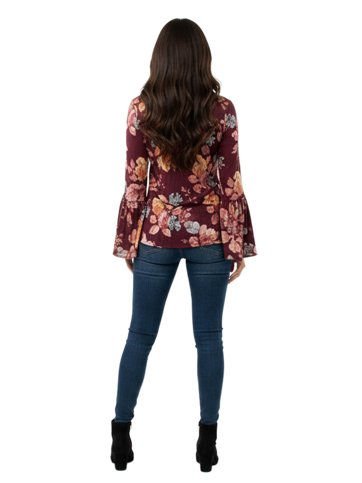 INC International Concepts Floral V-Neck Blouse
