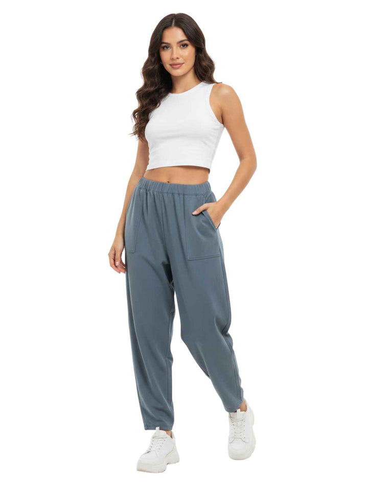 Habitat Womens Pants Gray Elastic Waist