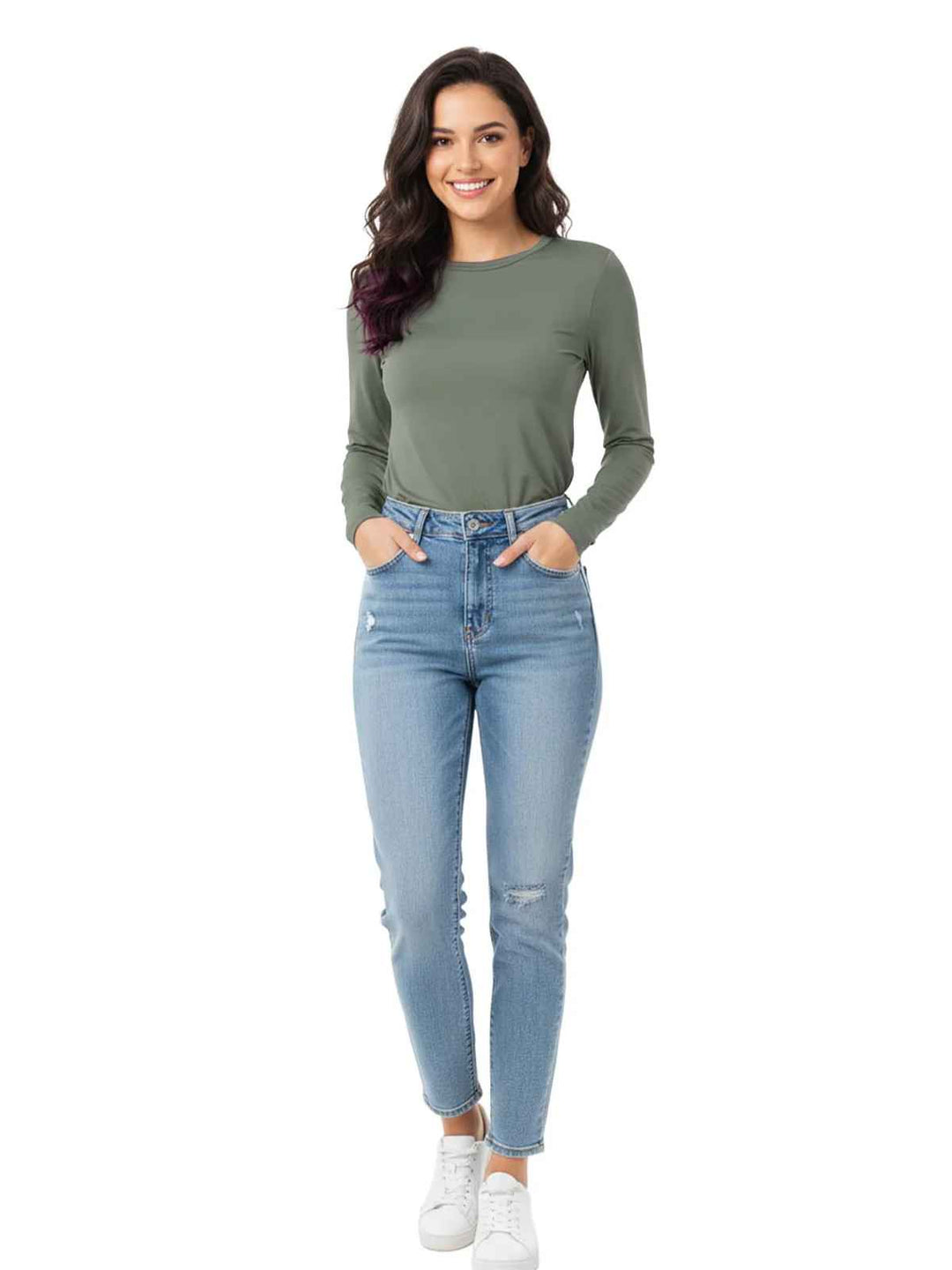Green Long Sleeve Top
