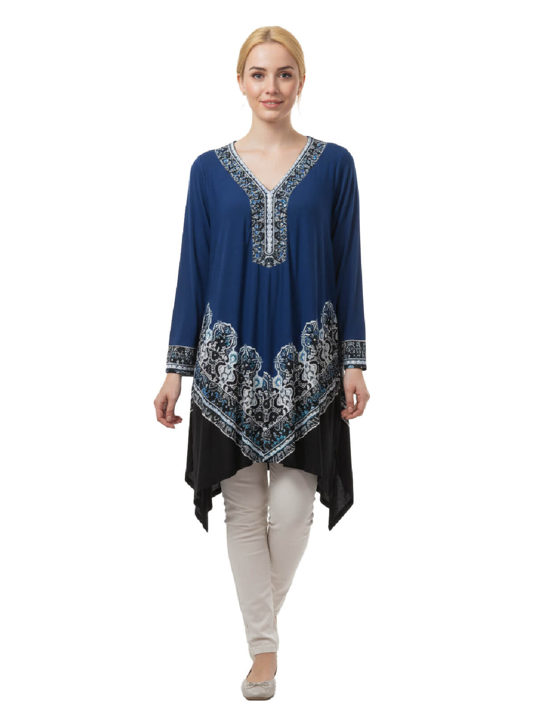 Alfred Dunner Embellished Neckline Blouse