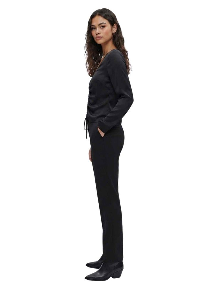 PrettyLittleThing Black Polyester Blouse