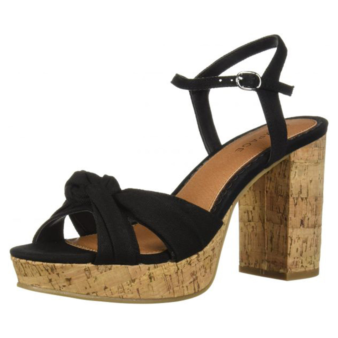 Rampage Heel Snadal Womens Style : Ram-marcia-black canvas