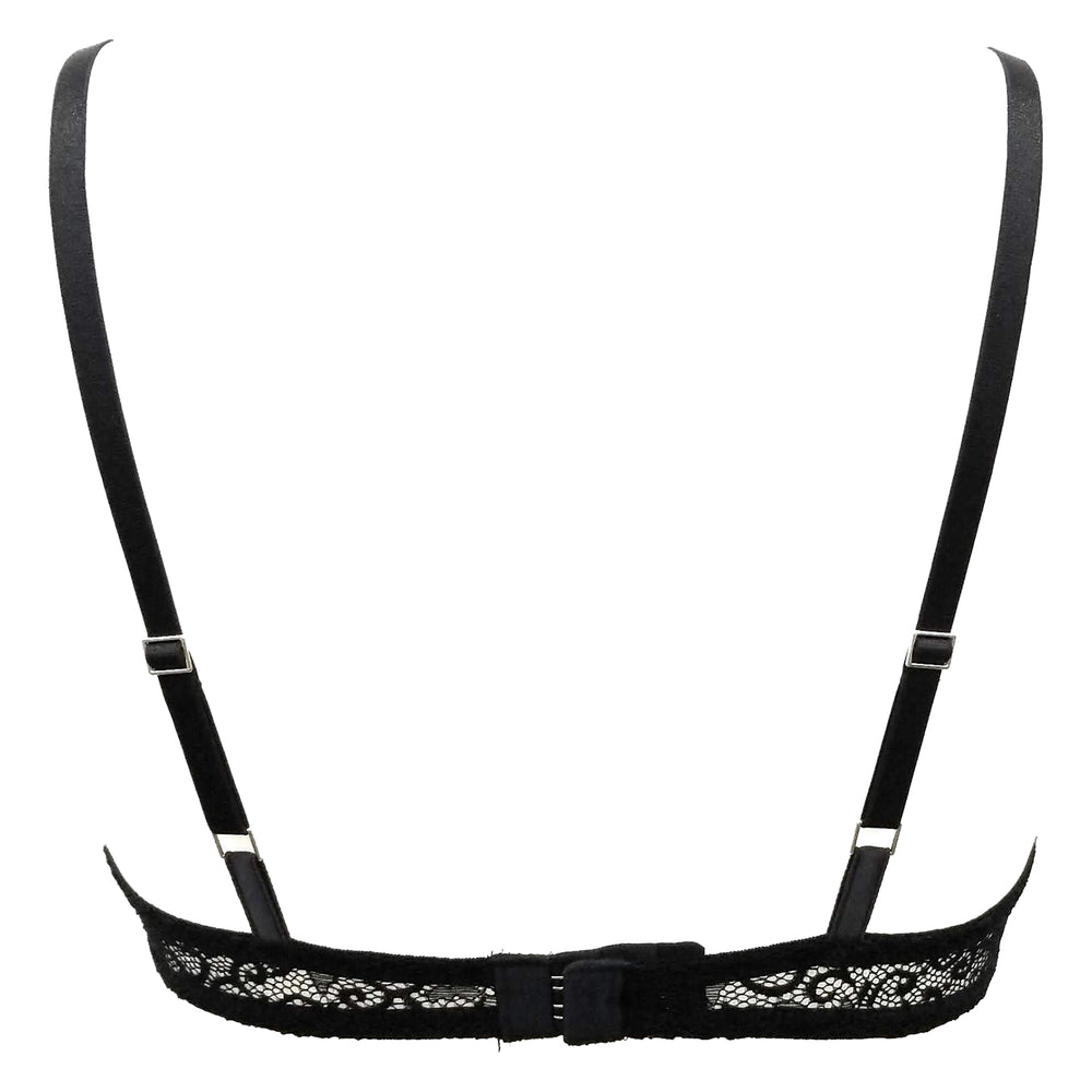 La Perla Sophia Silk Trim Triangle Black Bralette Womens Style : 906010 - 0002