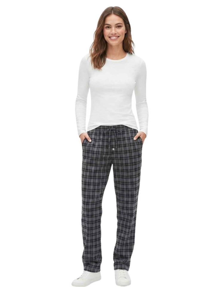 Gray Plaid Pajama Pants