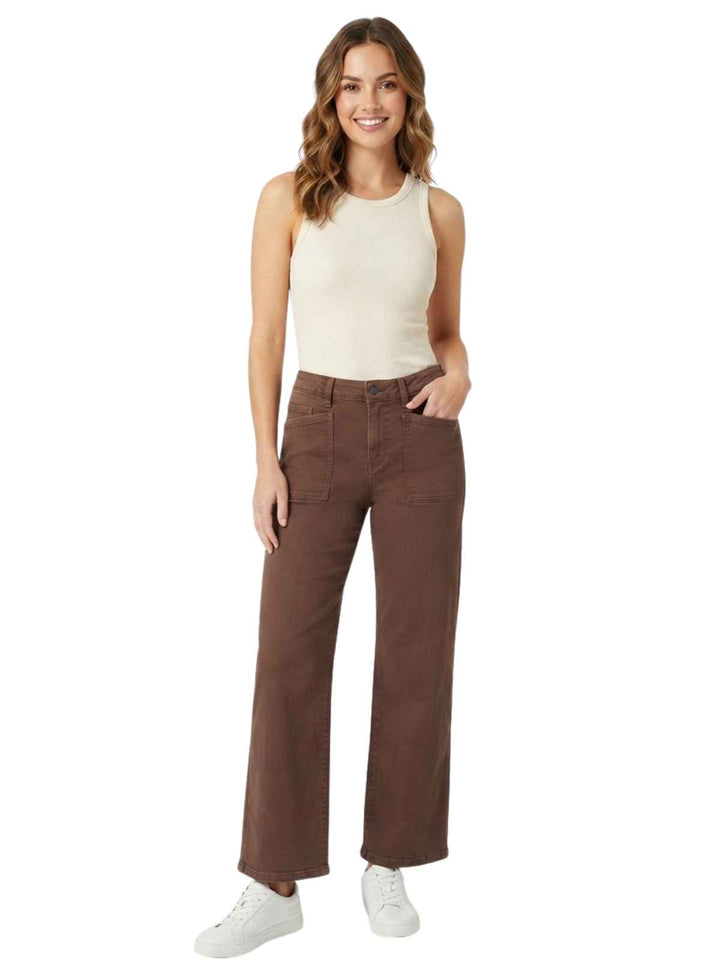 Abound Wide Leg Patch Pocket Crop Pants