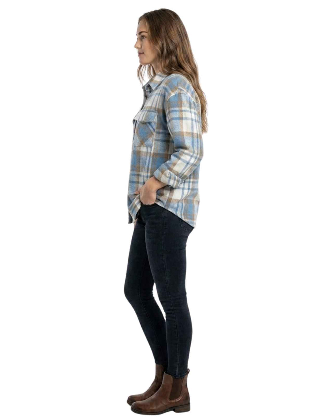 Blue Plaid Long Sleeve Shirt