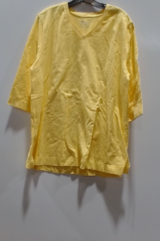 IBKUL Yellow V-Neck Shirt