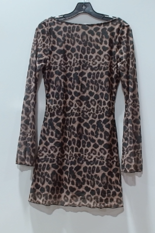 Animal Print Long Sleeve Dress