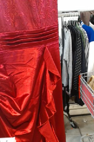 Elegant Red Satin Dress