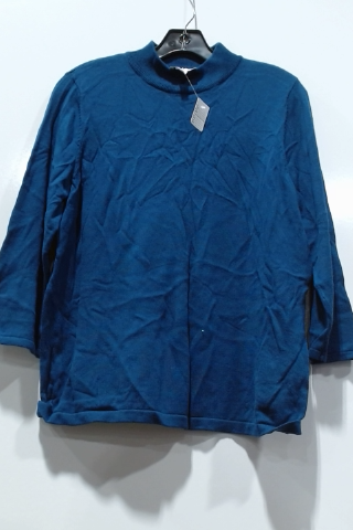 Womens Blue Cotton Sweater