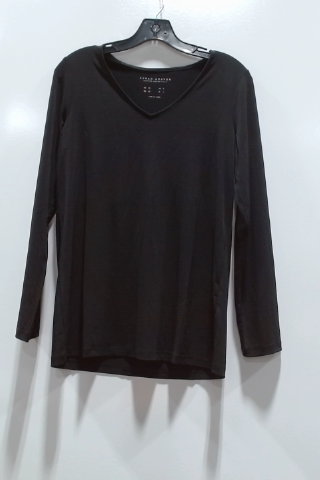 Tonic Studios Black Long Sleeve V-Neck Top