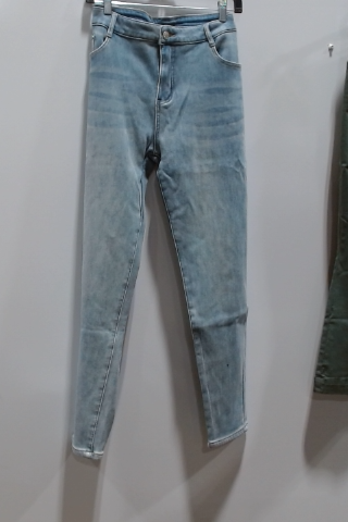 High-Waisted Denim Jeans