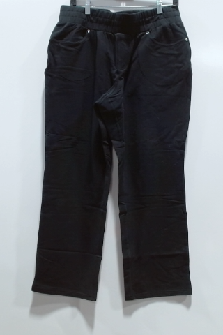 Alfred Dunner Black Cotton Blend Pants