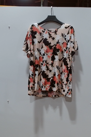 Alfred Dunner Women's Floral Print Short Sleeve Top