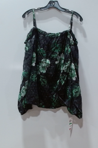 INC International Concepts Floral Print Cold-Shoulder Blouse