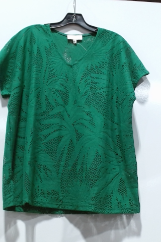 Lauren XL Green Cotton Blouse