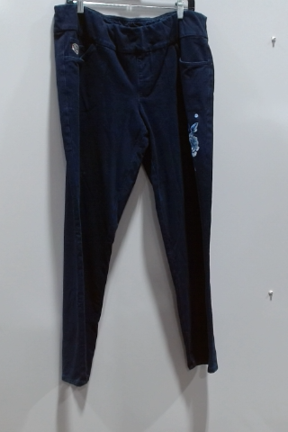Alfred Dunner Blue Cotton Pants
