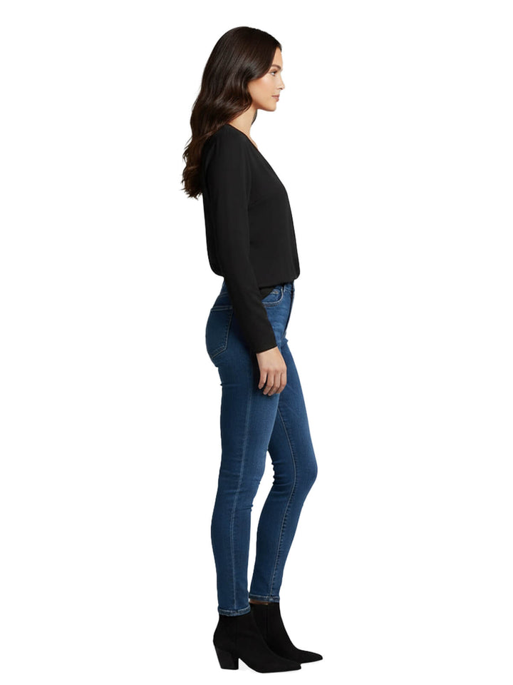 Elegant Black Long Sleeve Blouse