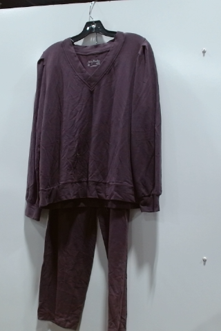Free People Women's Pajama Set - Purple Cotton Blend