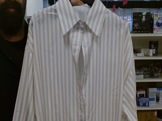 Striped Button-Down Blouse