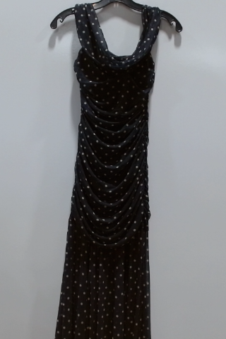 T Tahari Sleeveless Polka Dot Dress