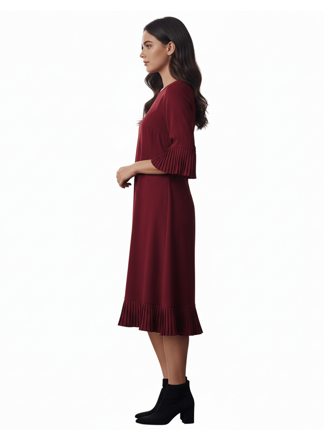 MOORE Red Polyester Dress