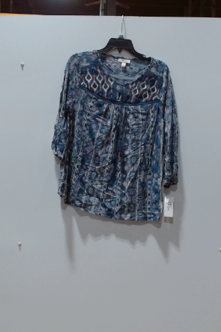Lucky Brand Women's Cotton Blend Printed Blouse