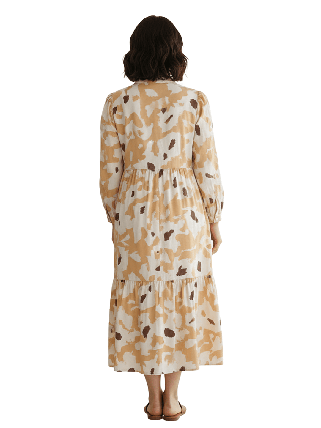 Beige Patterned Blouse