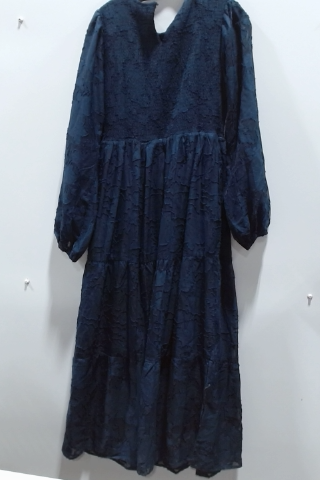 Free People Blue Floral Tiered Midi Dress