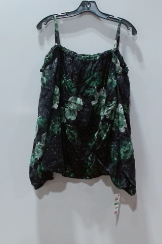 INC International Concepts Floral Print Cold-Shoulder Top