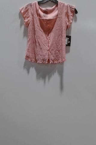 Mudd Pink Textured Blouse