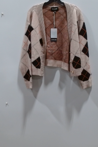 RE DONE Argyle Knit Cardigan