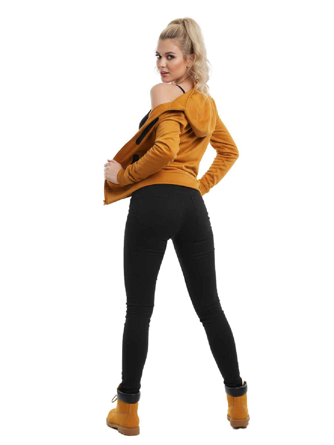 21MEN Mustard Yellow Full Zip Jacket