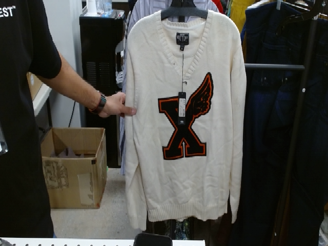 VICTORY Ivory V-Neck Sweater