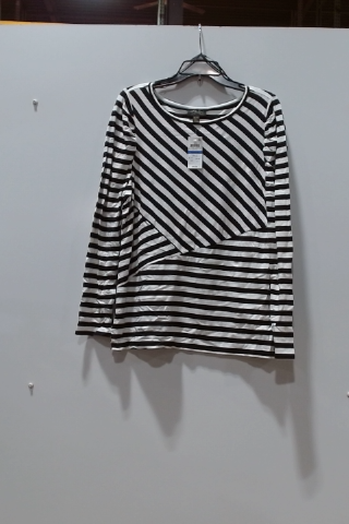 Alfred Dunner Women's Striped Long Sleeve Top