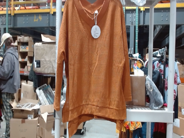A La Mode Boutique Orange Long Sleeve Top