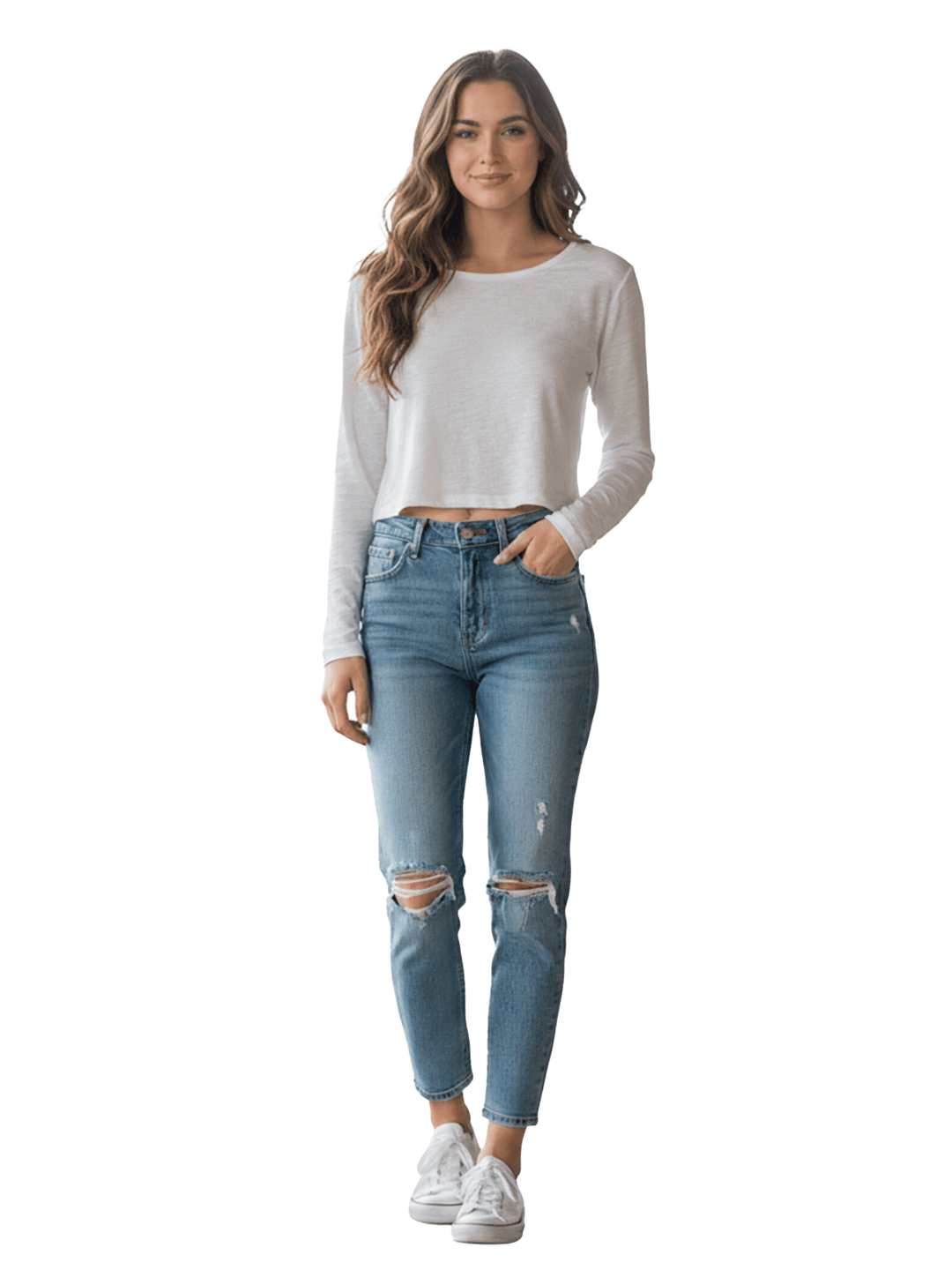 Wild Fable White Long Sleeve Top