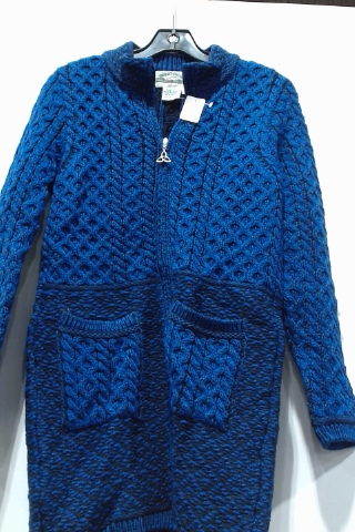 West End Knitwear Wool Cardigan Sweater Blue
